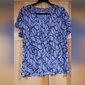 Croft & Barrow Lavender Texture Top Size XL